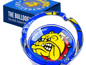 The Bulldog Original Blue Glass Ashtray
