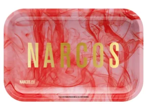 Narcos Metal Rolling Tray Pink Small Tálca